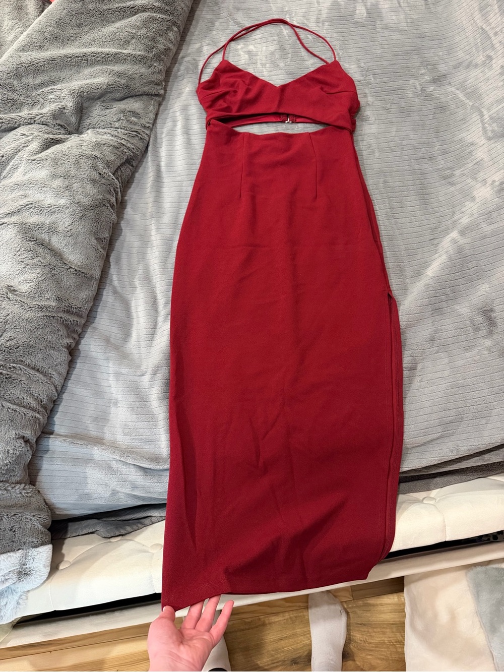 Hello Molly Red Cutout Midi Dress